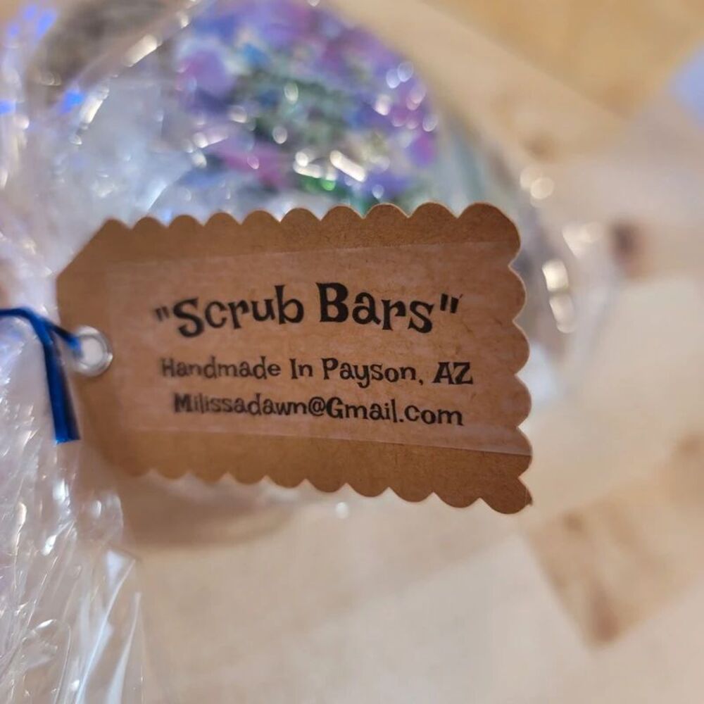 Homemade Soap Bar Scrubber Gift Basket - Picture 5 of 6